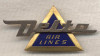 1950s Delta Airlines Flight Attendant Hat Badge 3rd Issue