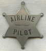 Cool 1920s Airline Pilot Badge