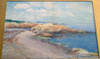 Beautiful 1900 Scituate, Massachusetts Watercolor Signed E.M. Ellis-Bates in Original Frame