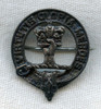 Hallmarked Silver Scottish Clan Badge for the Clan Robertson (Clan Donnachaidh) Stamped 1936
