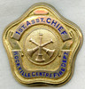 Beautiful 1920s-30s Rockville Centre, New York Fire Dept. Assistant Chief Badge