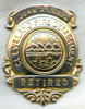 Named 1942 Retired Fireman Badge from Cleveland (Ohio) Fire Department