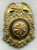 Gorgeous Circa 1913 Fire Commissioner Badge from the Avenel Fire District, New Jersey