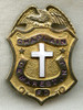 1930s-1940s Demarest, New Jersey Fire Department Chaplain Badge