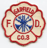 1960s Garfield, New Jersey Fire Department Co. 3 Patch