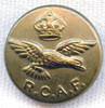 Small WWII Royal Canadian Air Force (RCAF) Uniform Button by J. R. Gaunt Montreal