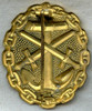 Rare & Beautiful WWI Imperial German Navy Wound Badge in Gold