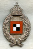 Beautiful WWI Prussian Aviation Observer Badge in 800 Silver by Juncker with Award Document
