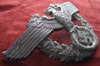 Scarce Officer Grade Nazi Police Shako Helmet Plate in Aluminum-Clad Copper