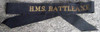 Late 1940s British Navy Cap Tally for HMS Battleaxe (D118)