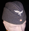 WWII Luftwaffe EM Overseas Cap with Black Engineer Piping