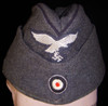 WWII Luftwaffe EM Overseas Cap with Black Engineer Piping