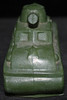 WWII Era US Army Tank Glass Candy Container Period Painted in Green