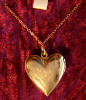 Early WWII USN Sweetheart Heart-Shaped Locket Necklace in Original Box
