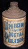 Circa 1900 Union Liquid Metal Polish Can from Portsmouth, New Hampshire