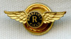 1920s-1930s Roosevelt Field, New York Lapel Wing
