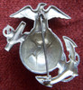 Odd WWII US Marine Corps Pinback Badge in Sterling by H&H