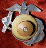 Nice Salty WWI US Marine Corps Enlisted Man Hat Badge