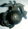Rare Spanish-American War USMC EM Hat Badge Worn on Side of "Rough Rider" Campaign Hat