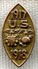 Wonderful WWI US Navy & US Marine Corps 10K Gold Lapel Pin by Bessinger & Dietz, Newark, NJ