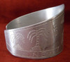 Huge US Marine Corps "Trench Art" Bracelet Made of Japanese Zero Aluminum