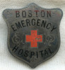 Very Rare Circa 1890s Boston Emergency Hospital Ambulance Driver Badge by Robbins