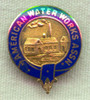 STUNNING 19th C. 14K Gold & Enamel Lapel Pin for the American Water Works Association