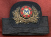 1920s-1930s Matson Steamship Line Officer's Visor Hat Badge in Bullion on Original Band