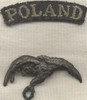Rare and Fabulous "Poland Unchained" UK-Made Cast Silver Polish Pilot Badge & Patch