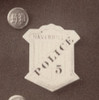 1890s Haverhill, MA Policeman Cabinet Photo Showing #5 Radiator Badge