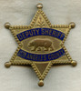 Beautiful Scarce 1930s Los Angeles Co., California Deputy Sheriff Star Probationary Badge