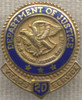 Old 10 Karat Gold Dept. of Justice 20 Years of Service Pin