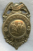 1910s Tarrytown, New York Police Department Trustee Badge with Initials