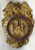 Beautiful Ca. 1900 White Plains & Larchmont, New York Combined Police Dept. Badge by Dieges