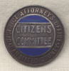 Circa 1900 San Mateo County, California Citizens' Committee Badge in Sterling