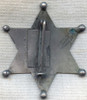 Wonderful 1890s-1900 Deputy Sheriff 6-Point Star Badge by Williamson