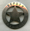 Great 1890s - Early 1900s Deputy Sheriff Circle Star Badge