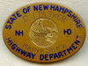 Rare Early New Hampshire Highway Department (NHHD) Badge Engraved to D.J. Tasker