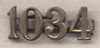 Early Boston Police Patrolman's Hat Numbers in Nickel #1034
