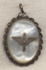 WWI US Air Service Sweetheart Locket in Gilt Sterling Silver & Mother-of-Pearl