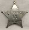 1890s Cedar Rapids, Iowa Railroad Police 5-Point Star Badge #12