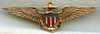 Minty 1930s USN Full Size Sweetheart Pilot Wing with Painted Shield