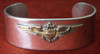 WWII US Navy Pilot Sweetheart Bracelet with Gold On Silver Wing