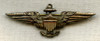 Rare Sterling WWII US Navy Sweetheart Wing by Trifari