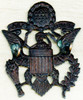 Rare English-Made WWI US Army Officer Visor Hat Badge