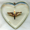 WWII USAAF Large Heart-Shaped Sweetheart Pendant in Plexiglass