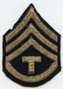 Single WWII US Army Rank Stripes for Technician Third Grade in Wool