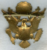 Rare & Beautiful Early WWII English-Made US Army Officer Hat Badge with Cotter Pin