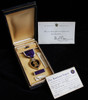WWII Purple Heart in Box with Some Paperwork Naming Original Recipient
