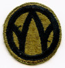 WWII Green Back Patch for US Army 89th Division (aka "Rolling W")